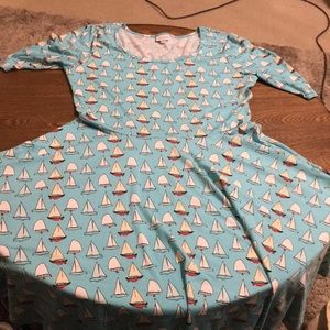 Vintage LuLaRoe Nicole Sailboat dress 2x